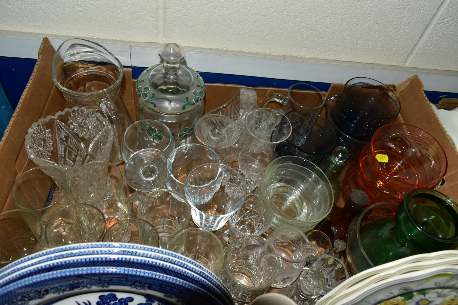 SIX BOXES AND LOOSE CERAMICS AND GLASSWARE, including a set of four Royal Worcester/Bradex Herbs - Image 9 of 12