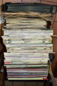A TRAY CONTAINING OVER ONE HUNDRED CLASSICAL LPS AND 78S