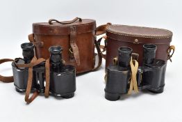 TWO X PAIRS OF MILITARY STYLE BINOCULARS to include Army Prismatic power x eight model IV, in a