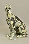 APRIL SHEPHERD (BRITISH CONTEMPORARY) 'ON GUARD', a limited edition sculpture of a Great Dane 87/