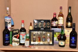 WHISKY, COGNAC, WINE AND SPIRITS, a collection comprising a boxed collection of four Glenfiddich