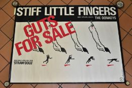 MUSIC POSTER STIFF LITTLE FINGERS - GUTS FOR SALE, an original Rigid Digit production, concept