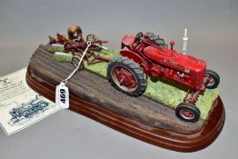 A BORDER FINE ARTS SCULPTURE 'Making Adjustments' (Farmall McCormick Model M), A2142 by Ray Ayres,