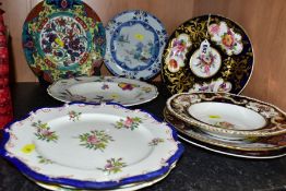 CABINET PLATES AND BOWLS, to include Coalport bowl with central flower motif backstamp for T.Goode &
