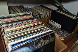 FOUR TRAYS CONTAINING OVER TWO HUNDRED AND FIFTY LPS, SINGLES AND CDS, by Elvis Presley, Jerry Lee