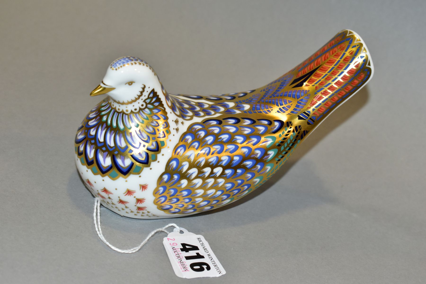 A BOXED LIMITED EDITION ROYAL CROWN DERBY PAPERWEIGHT 'Millennium Dove' No 602/1500 with certificate - Image 2 of 7