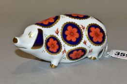 A ROYAL CROWN DERBY IMARI PIG PAPERWEIGHT, modelled by Robert Jefferson, introduced 1985, withddrawn