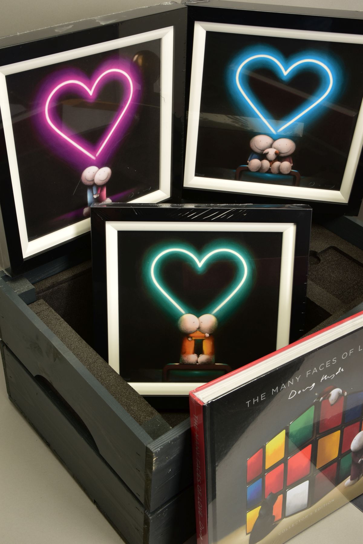 DOUG HYDE (BRITISH 1972) 'THE BOX OF LOVE', an artist proof box set comprising of a 13cm bronze - Image 4 of 5