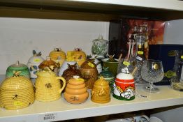 SIXTEEN VARIOUS HONEY POTS, ETC, to include The Studio Range limited edition 'Elements of Fire' No.