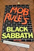 TWO MUSIC POSTERS, BLACK SABBATH - MOB RULES AND OZZY OSBOURNE - DIARY OF A MADMAN 60 inches by 40