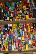 A QUANTITY OF UNBOXED AND ASSORTED PLAYWORN DIECAST VEHICLES, to include Dinky Supertoys Guy Flat