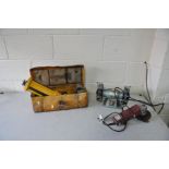 A NUTOOL BENCH GRINDER, an unbranded dual action sander (both PAT pass and working) and a vintage