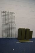 NILS STRINNING FOR STRING STYLE FIVE SECTION SHELVING SYSTEM, in green, comprising five metal