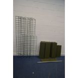 NILS STRINNING FOR STRING STYLE FIVE SECTION SHELVING SYSTEM, in green, comprising five metal