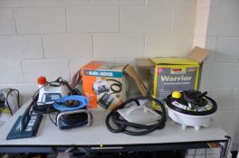 AN EARLEX WALLPAPER STEAMER, a Black and Decker Wallpaper Steamer and a 30m Extension Cable ( 3)