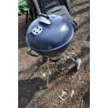 A WEBER MASTER-TOUCH BBQ with accessories and cover