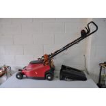 A MOUNTFIELD PRINCESS 14 ELECTRIC LAWN MOWER (PAT fail due to joined cable but working) and a