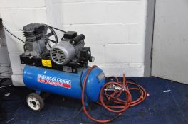 AN INGERSOLL RAND EN2-8B15 AIR COMPRESSOR 150 Litre capacity and a 1.1Kw motor (PAT pass and working