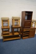 A QUANTITY OF OCCASIONAL FURNITURE, to include a G Plan oak nest of three tables, coffee table,