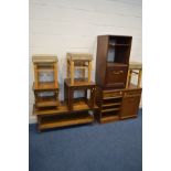 A QUANTITY OF OCCASIONAL FURNITURE, to include a G Plan oak nest of three tables, coffee table,