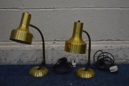 A PAIR OF TERRANCE CONRAN BRASS MAC LAMPS