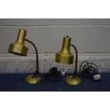 A PAIR OF TERRANCE CONRAN BRASS MAC LAMPS