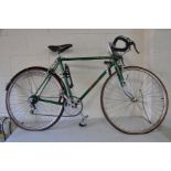 AN OVERPAINTED GENTS RACING BIKE with 13ins frame, 26ins wheels, Supino Crank, Bluemels Mudguard,