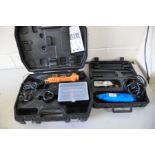 A WORX 12V SONICRAFTER MULTISAW with charger, one battery and case and a Silverline Rotary tool in