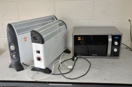 A SAMSUNG MICROWAVE, an Igenix heater, a Kingfisher fan heater and a Prem-I-air heater (all PAT pass