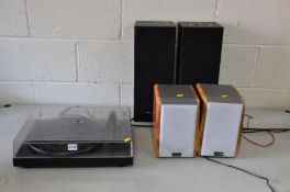A PROJECT P1 TURNTABLE, a pair of TDL NFM2 speakers (untested) and a pair of Nicole speakers one