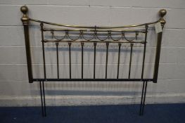 A MODERN BRASS VICTORIAN STYLE 5FT HEADBOARD