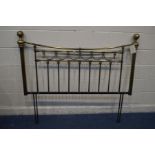 A MODERN BRASS VICTORIAN STYLE 5FT HEADBOARD