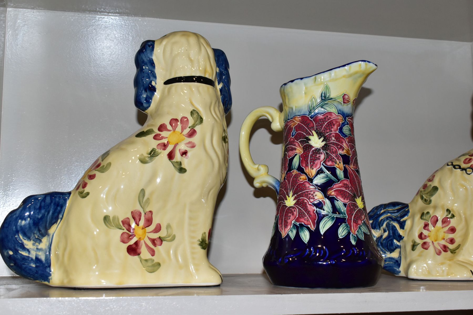 MODERN STAFFORDSHIRE CERAMICS, comprising a pair of Staffordshire dogs by Siltone Pottery, - Image 5 of 7
