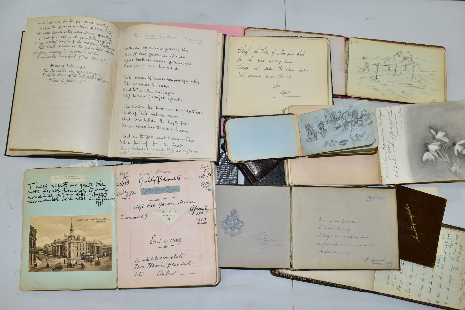 AUTOGRAPH BOOKS, a collection of fourteen early 20th Century personal autograph journals, some - Image 5 of 5