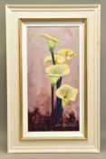 BRUNO TINUCCI (ITALIAN 1947) 'CALLE BIANCHI II' a still life study of Calla Lillies, signed bottom