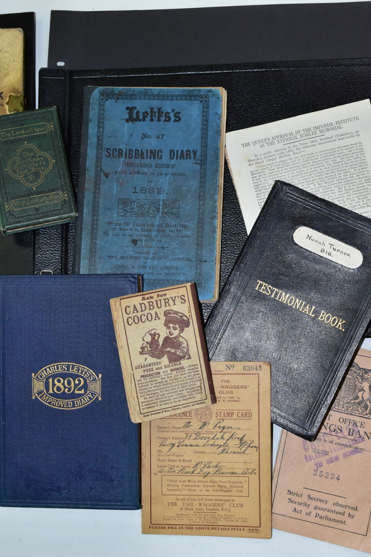 DIARIES, a collection of Edwardian - early 20th Century diaries, journals and notebooks, some - Image 3 of 5