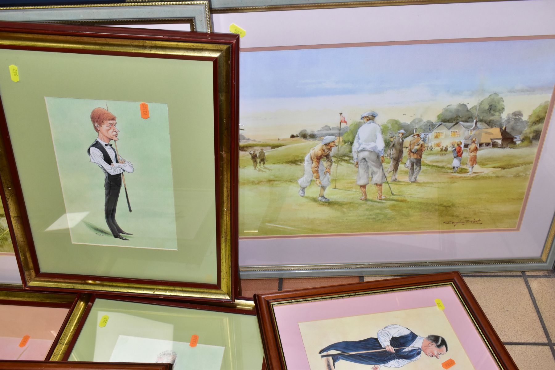 DOUGLAS E WEST, Two open edition golfing themed prints 'The Long Chip' and 'Now the 19th Hole', both - Image 5 of 5