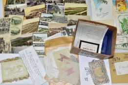 A SMALL COLLECTION OF Victorian and Edwardian ephemera, including postcards, greetings cards and