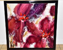 DANIELLE O'CONNOR AKIYAMA (CANADA 1957), 'MULBERRY STARS', flower blossoms, signed bottom left,
