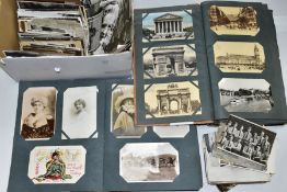 POSTCARDS, two early 20th Century postcard albums containing approximately 360 Edwardian/early