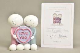 DOUG HYDE (BRITISH 1972) 'LOVE YOU' a limited edition sculpture of two figures holding a love