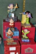 FIVE BOXED DISNEY TRADITIONS SNOW WHITE AND THE SEVEN DWARFS SCULPTURES, 'A Light in the Dark'