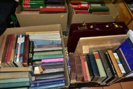 BOOKS, four boxes containing approximately one hundred and ten titles including Musical scores(