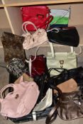 A QUANTITY OF HAND BAGS AND SHOULDER BAGS, etc to include Tula, Fiorelli, Bulgaggi, David Jones,