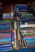 MILITARY BOOKS, four boxes containing approximately 100 titles, mainly concerning The Royal Navy and