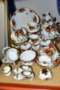 ROYAL ALBERT 'OLD COUNTRY ROSES' PART TEA/COFFEE WARES AND TRINKETS, comprising cake/sandwich