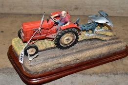 A LIMITED EDITION BORDER FINE ARTS SCULPTURE, 'Reversible Ploughing' (Nuffield 4/65 Diesel