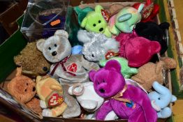 A COLLECTION OF ASSORTED TY BEANIE BABY SOFT TOYS, to ninclude 1997 Princess (Diana) bear, (made