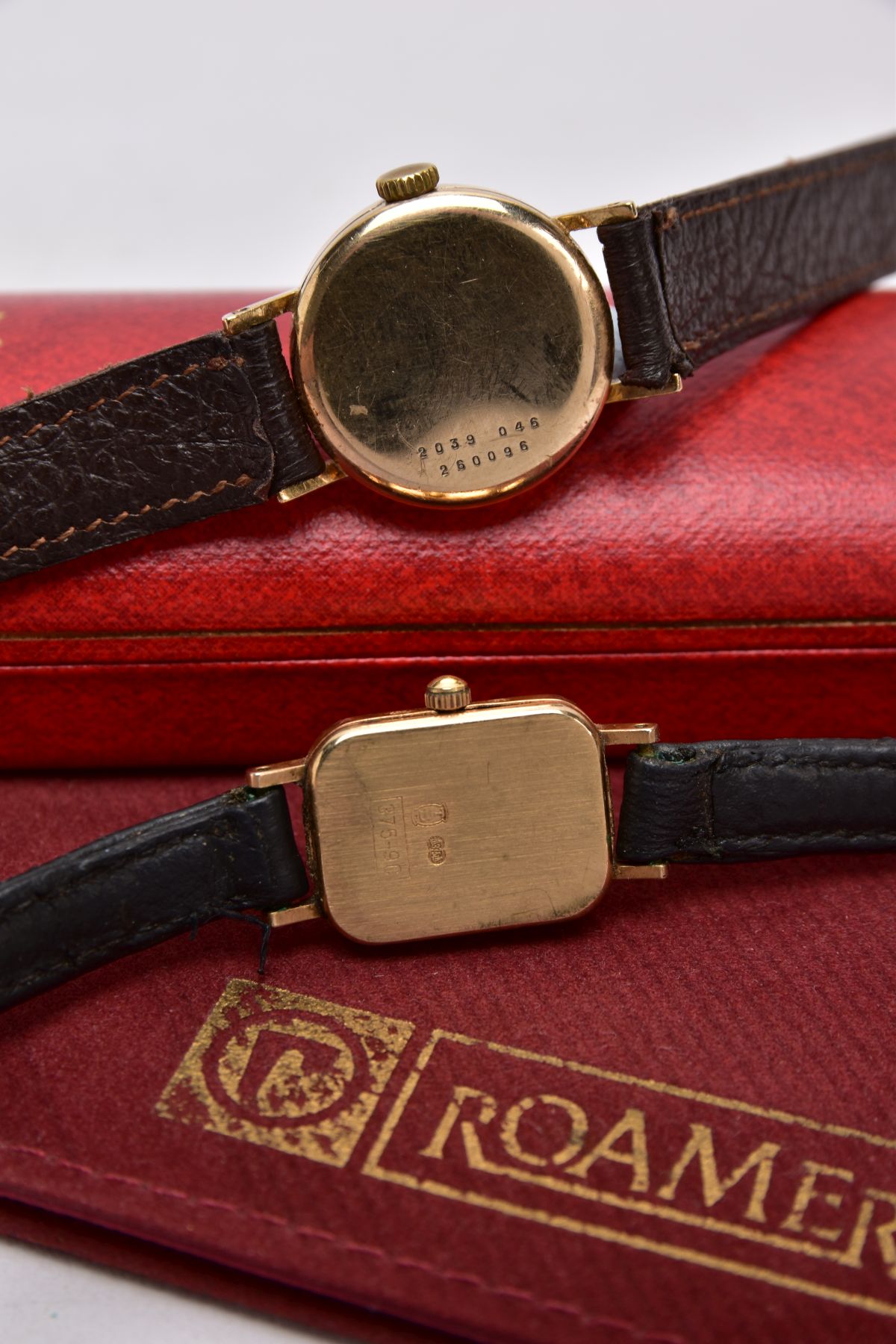 A LADIES 9CT GOLD 'CERTINA' WRISTWATCH AND A 'ROAMER' WRISTWATCH, the 9ct gold 'Certina' hand - Image 5 of 5