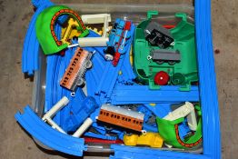 A QUANTITY OF ASSORTED TOMY THOMAS THE TANK ENGINE ITEMS, battery operated Thomas locomotive, not